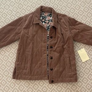 Trovata Betty Fawn Jacket - Brown and MultiColor Floral. Size Small.